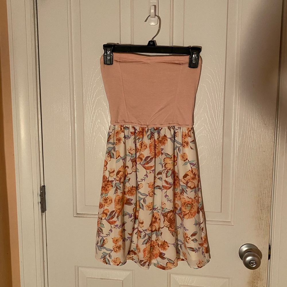 Short Pink floral dress